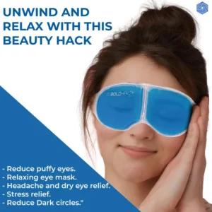 Eye Mask Cooling Gel For Dark Circles And Pain Relief - Blue